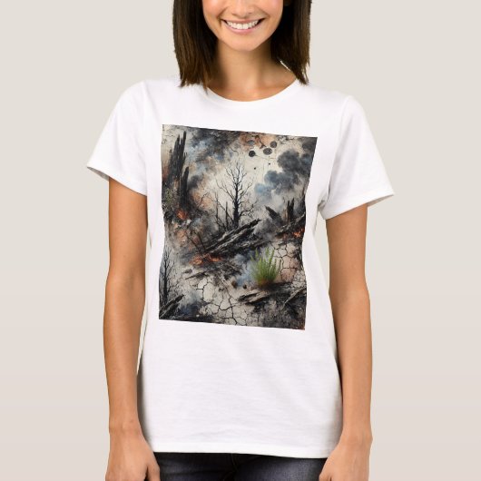 Wildfire Aftermath Artistic Women's T - Shirt (Vorderseite)