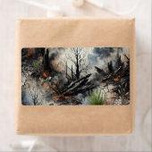 Wildfire Aftermathe-Abstrakt-Adressetikett (Insitu)