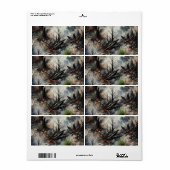 Wildfire Aftermathe-Abstrakt-Adressetikett (Vorne)