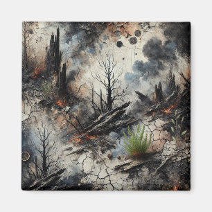 Wildfire Aftermathe Abstrakt Art Magnet