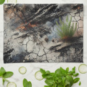 Wildfire Aftermathe Artistic Kitchen Handtuch (Gefaltet)