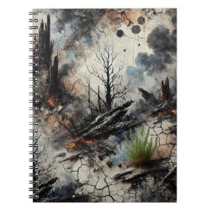 Wildfire Aftermathe Artistic Spiral Notebook Notizblock