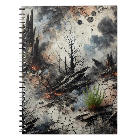 Wildfire Aftermathe Artistic Spiral Notebook Notizblock (Vorderseite)
