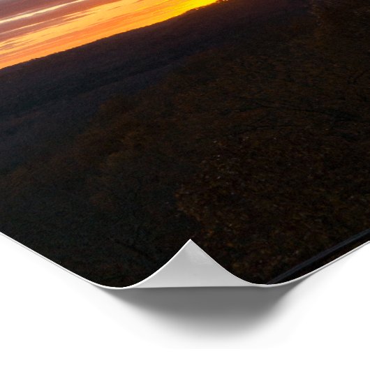 Wildfire Sunset Poster (Ecke)
