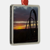 Wildfire Sunset Silbernes Ornament (Rechts)