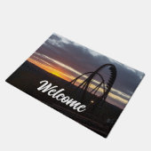 Wildfire Sunset Welcome Doormat Fußmatte (Schrägansicht)