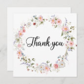 WildFloral-Blume Dankeskarte (Vorne/Hinten)