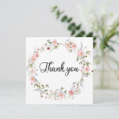 WildFloral-Blume Dankeskarte (Stehend Vorderseite)