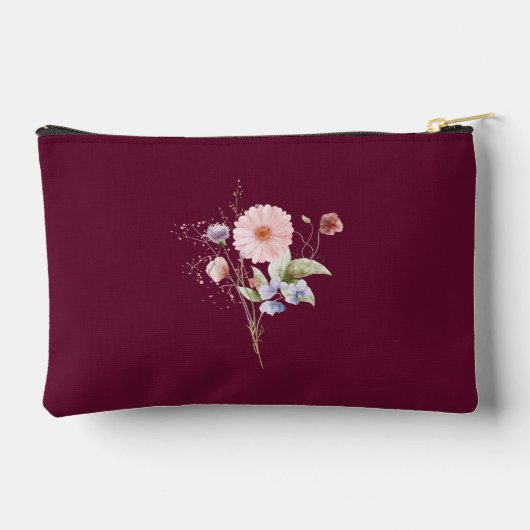 WildFloral-Blume Zubehörtasche (Rückseite)