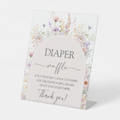 Wildflower 8x10 Diaper Raffle Table Sign Sockelschild (Vorderseite)