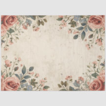 Wildflower & Antique Rose Decoupage Cottagecore