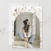 Wildflower Arch Graduation Invite 2026 Einladung (Rückseite)