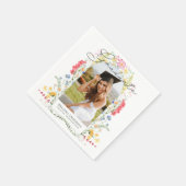 Wildflower Arch Photo Graduation Serviette (Ecke)