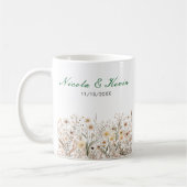 Wildflower Autumn Fall Floral Wedding Kaffeetasse (Links)