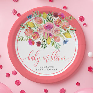 Wildflower-Baby-Blütenfeste Baby-Party Pappteller