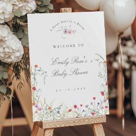 Wildflower Baby In Bloom-Baby Girl Shower Welcome