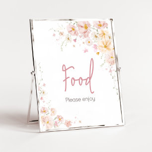 Wildflower-Baby-in-Blüte-Baby-Shower-Essen Poster