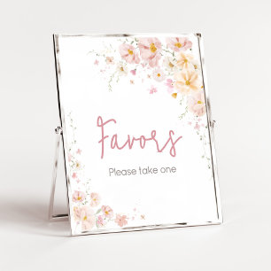 Wildflower-Baby-in-Blüte-Baby-Shower-Mitgebsel Poster