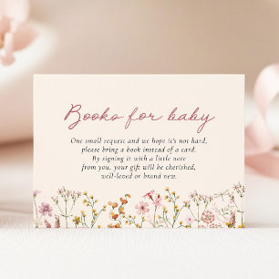 Wildflower-Baby-Party Bücher für Baby-Karte Begleitkarte