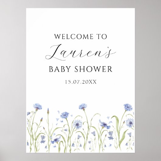 Wildflower-Baby-Party Poster (Vorne)
