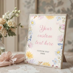 Wildflower-Baby-Party-Tischschild Poster