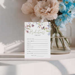 Wildflower Baby Predictions Card Einladung