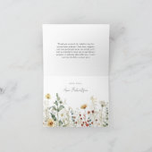 Wildflower Baby Shower Dankeskarte (Innenseite)
