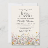 Wildflower Baby Shower Einladung (Vorderseite)
