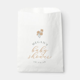 Wildflower Baby Shower Favor Bags - Orange Geschenktütchen
