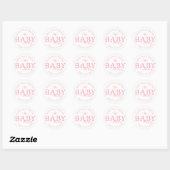 Wildflower Baby Shower Favor Sticker Editable Name (Blatt)