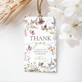 Wildflower Baby Shower Favor Tags Geschenkanhänger