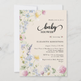 Wildflower Baby Shower Invitation Einladung