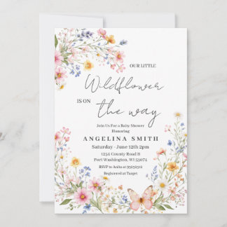 Wildflower Baby Shower Invitation Girl Einladung