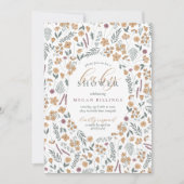 wildflower baby shower invitation - light orange einladung (Vorderseite)