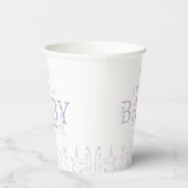 Wildflower Baby Shower | Lavender Floral Paper Cup Pappbecher (Rechts)