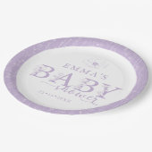 Wildflower Baby Shower | Lavender Floral Plate Pappteller (Schrägansicht)