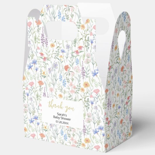 Wildflower Baby Shower Napkins Geschenkschachtel (Offen)