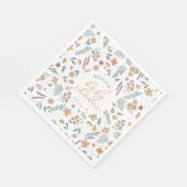 Wildflower Baby Shower Napkins - Orange Serviette (Ecke)