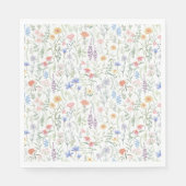 Wildflower Baby Shower Napkins Serviette (Vorderseite)