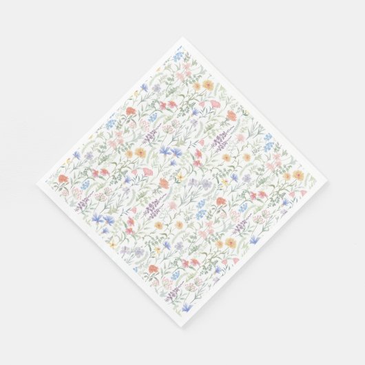 Wildflower Baby Shower Napkins Serviette (Ecke)