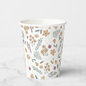 Wildflower Baby Shower Paper Cups - Orange Pappbecher (Links)