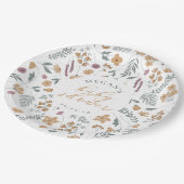 Wildflower Baby Shower Paper Plates - Orange Pappteller (Schrägansicht)