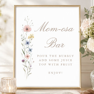 Wildflower-Baby-Shower-Party-Momosa-Bar-Schild Poster