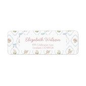 Wildflower-Baby-Shower-Rücksendeadresse (Vorne)