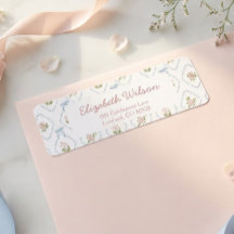 Wildflower-Baby-Shower-Rücksendeadresse