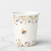 Wildflower Baby Shower Spring Pappbecher (Rückseite)