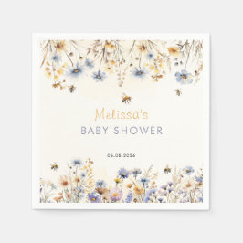Wildflower Baby Shower Spring Serviette