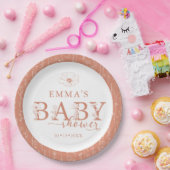 Wildflower Baby Shower | Terracotta Floral Plate Pappteller (Party)