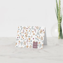 Wildflower Baby Shower Thank You Card - Orange Dankeskarte