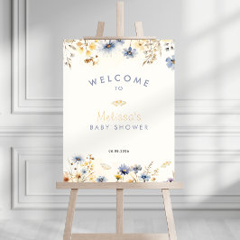 Wildflower Baby Shower Welcome Sign - Spring Theme Fotodruck